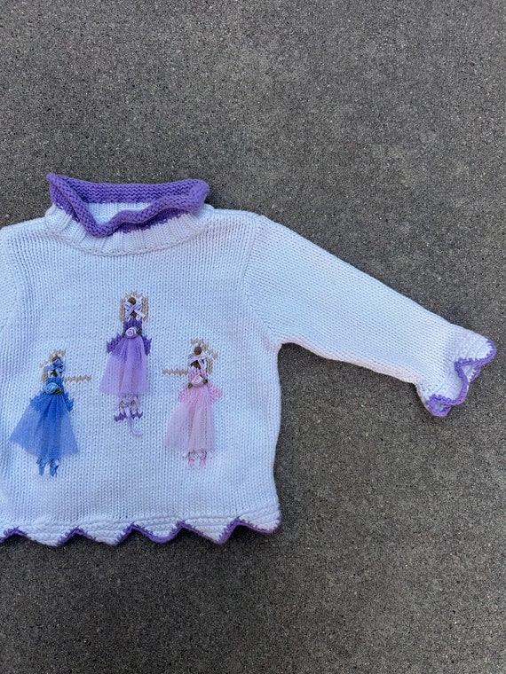 9-12 mo- Vintage Princess Sweater-Baby Girl Princ… - image 5