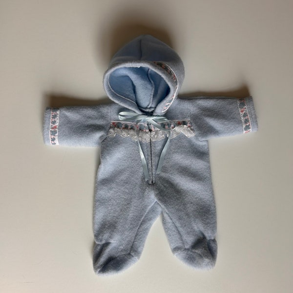 0-3 Mo- Vintage Fleece Baby Onesie - Zip Up Baby Onesie Newborn Baby Girl