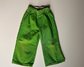 12 mo- Vintage Green Pants- 70’s Baby Green Pants