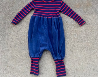 18 mo- Vintage Velvet Bubble Striped Jumper