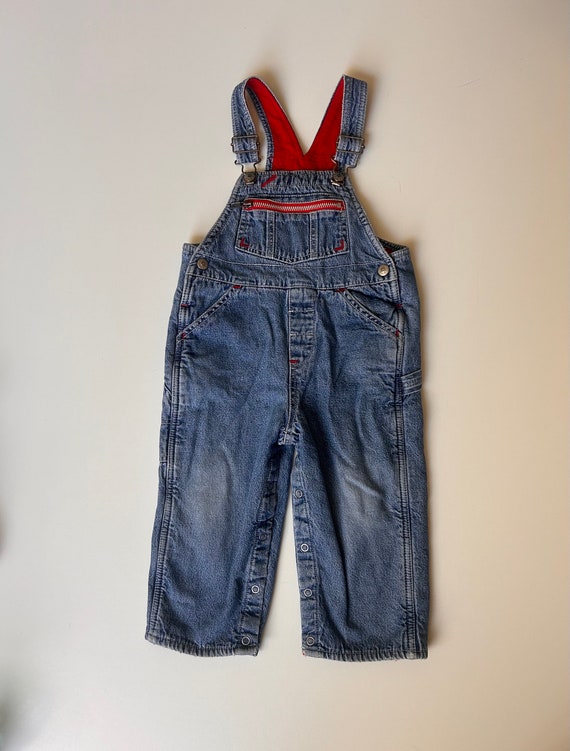 24-30 mo- Gap Fleece Lined Denim Overalls- Vintage