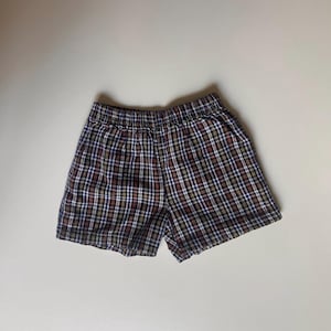 12 mo- Vintage Plaid Baby Toddler Shorts Summer Plaid Shorts Cotton Baby Outfit Vintage Kids Clothes Shorts