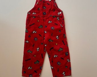 2T-3T - Vintage Zoo Animal Corduroy Overalls- Vintage Carter’s Zoo Animal Circus Animal Corduroy overall dungarees