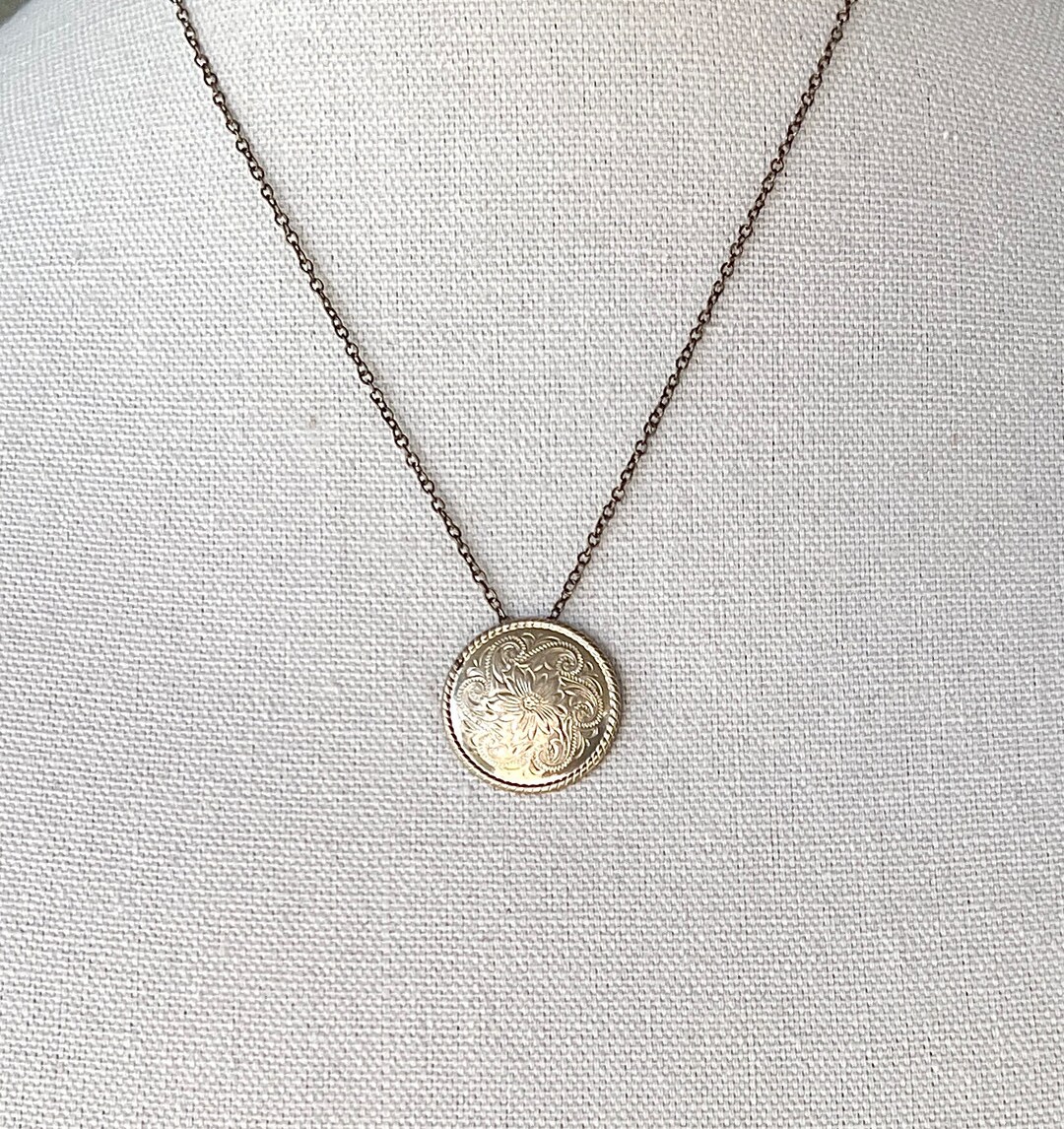 定番人気！ Swirl Silver Vintage Necklace Etsy - シルバー