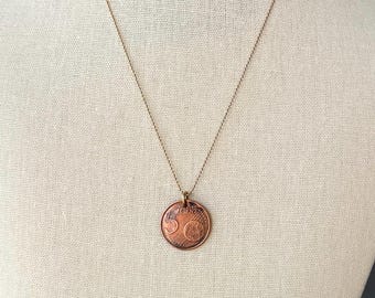 Vintage 1999 5c Euro Necklace