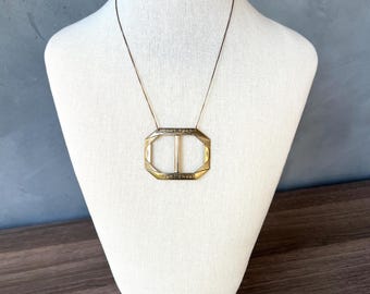 Antique German Belt Buckle Necklace