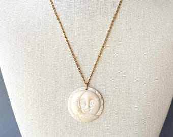 Sweet Moon/Sun Face Necklace