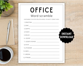 Woordspel Office-woordenschat | Teambuilding Icebreaker (digitale download)