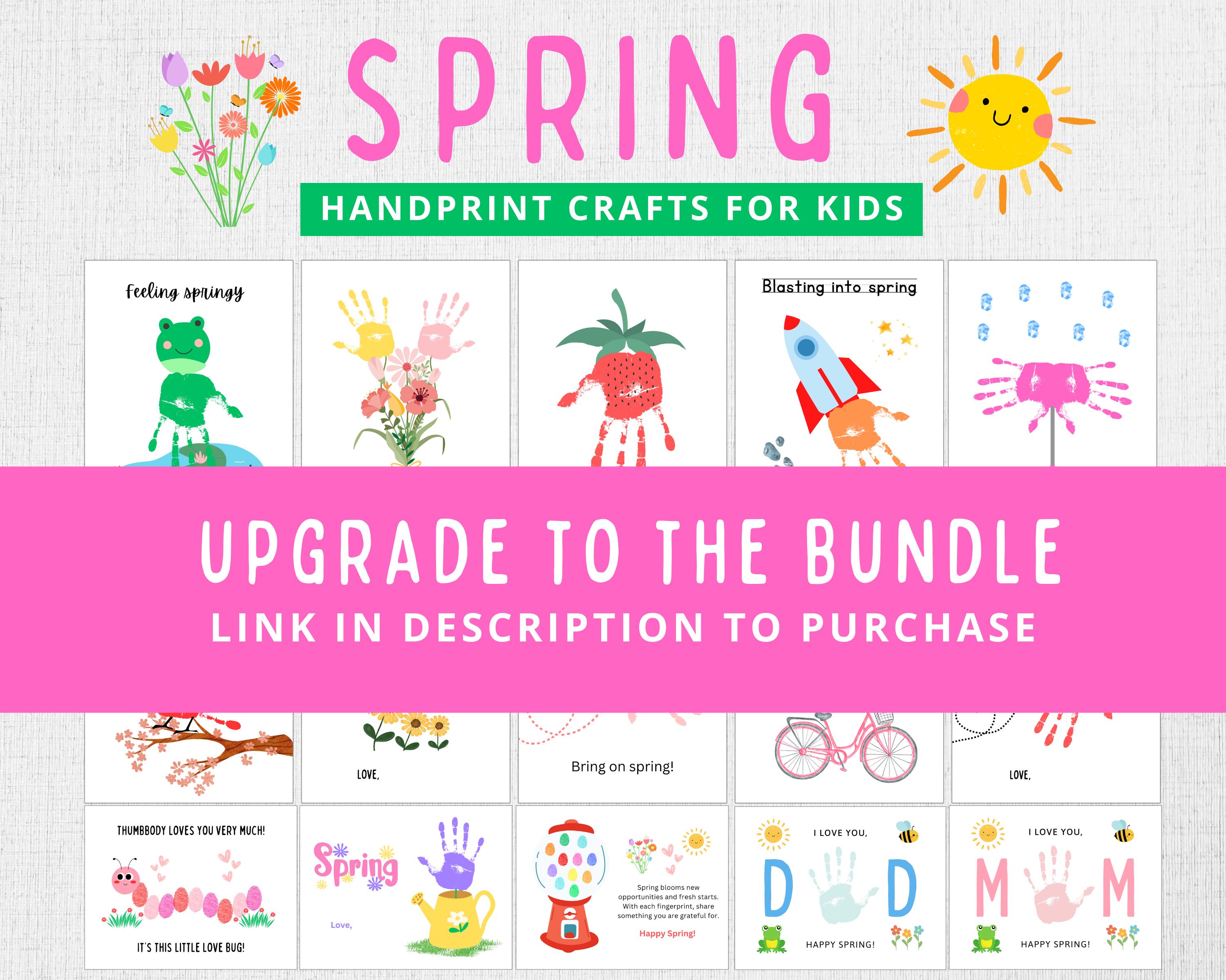 Spring Handprint Art | Kids Keepsake Craft (printable) - Etsy