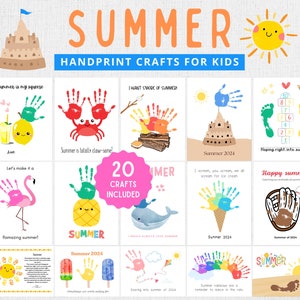 Summer Handprint Craft | Summer Craft for Kids | Summer Crafts | Summer Activities Kids | Summer Handprint Art | Summer Craft Toddler