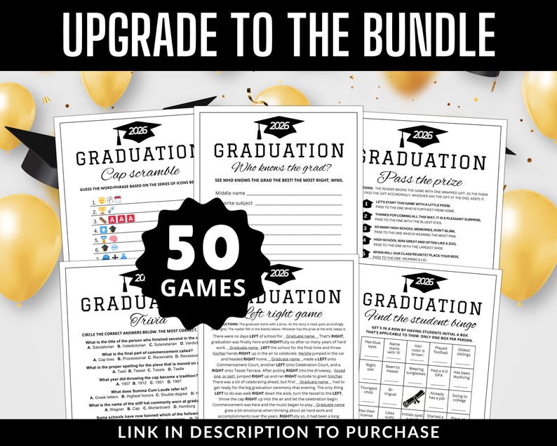 2026 Graduation Left Right Game | Printable Party Game (Digital Download) image 5