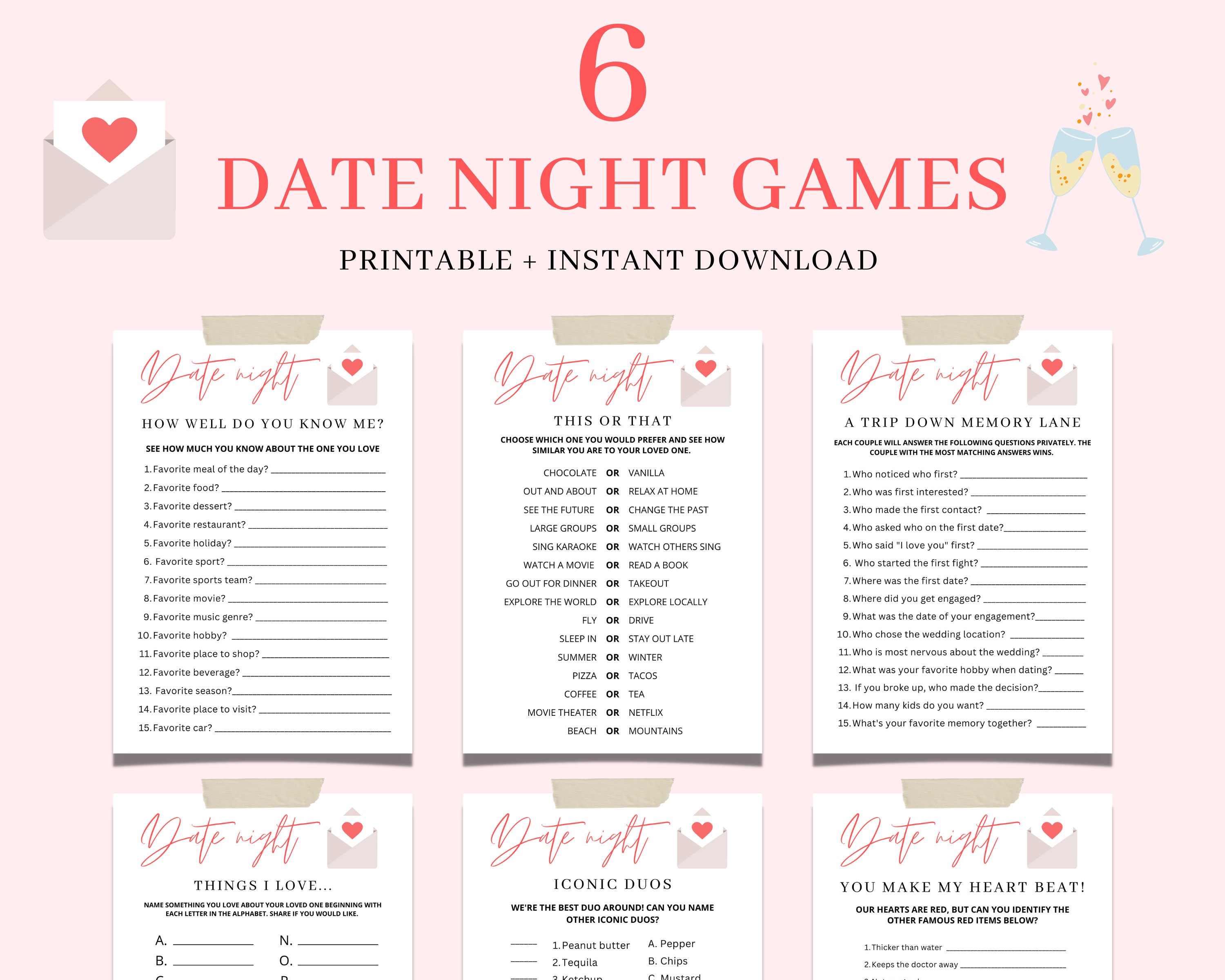 Date Night Ideas Sign, Wedding Date Night Advice, Date Night Ideas Cards,  Wedding Sign, Bridal Shower Game, TEMPLETT, WLP-DRA 1088 