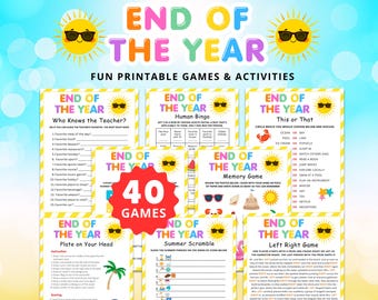 Spiele zum Jahresende: Lustige Schulpartyspiele & Aktivitäten (druckbar)