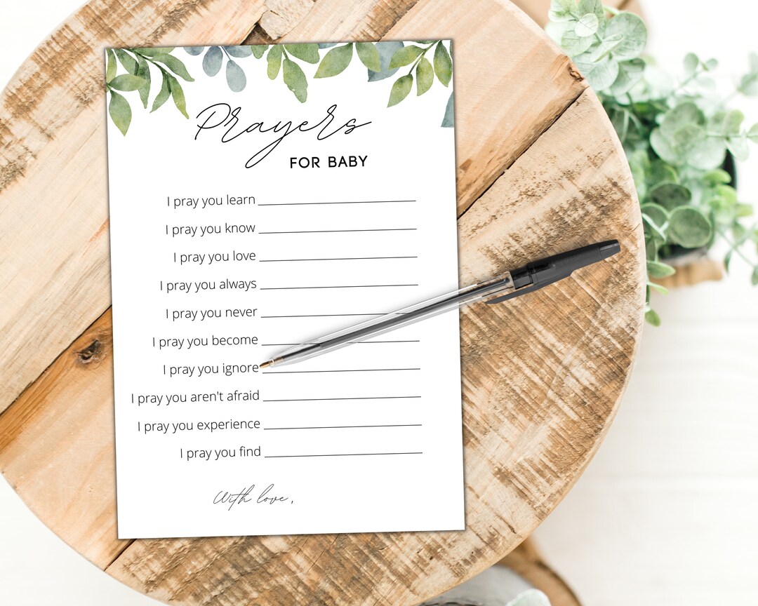 Prayers for Baby Prayers for Baby Shower Prayers for Baby Etsy