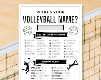 Volleyball Name Game | Team Party Activity (Digital Download)