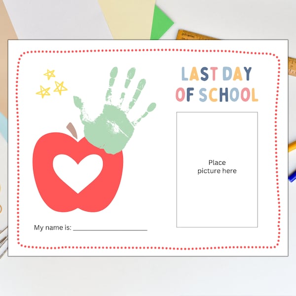 Last Day of School Craft | Last Day of PreSchool | Preschool Graduation Keepsake | Last Day of Preschool Handprint | Last Day of PreK
