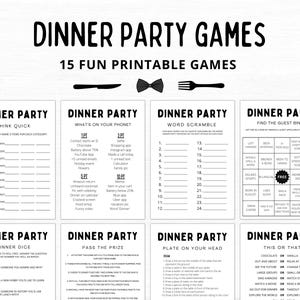 Dinner Party Games Bundle | 15 Printable Games (Digital Download)
