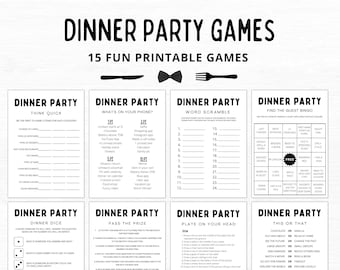 Dinner Party Games Bundle | 15 Printable Games (Digital Download)