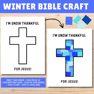 Winter Bible Craft | Winter Paper Craft | Bible Craft for Kids | Winter Sunday School Activity | Snow Bible Craft | Winter Bible Lesson