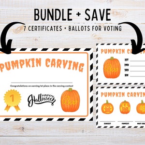 Pumpkin Carving Certificate | Pumpkin Carving Trophy | Pumpkin Carving ...