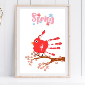 Spring Handprint Craft | Spring Craft for Kids | Spring Craft Classroom Pre K | Spring Art for Kids | Spring Handprint Art | Printable Craft