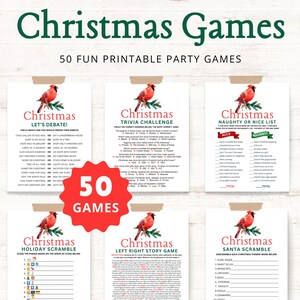 Druckbare Weihnachtsspiele | Weihnachts Kardinal Spiele | Spiele für Erwachsene Senioren | Noble Weihnachtsspiele | Ferienspiele | Dezember Spiele