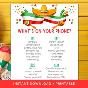 What&#39;s On Your Phone? | Cinco De Mayo Games | Cinco De Mayo Party Games | Cinco De May Games Adults Kids Office School | Mexican Party Games