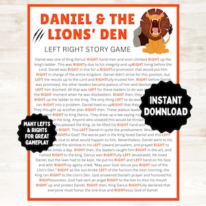 Bible Left Right Game | Daniel and the Lions Den Game | Daniel Lions Den Activity | Sunday School Game | Daniel Bible Lesson