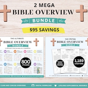 2 Bible Overview MEGA Bundles: Summaries for the Entire Bible (Printable)