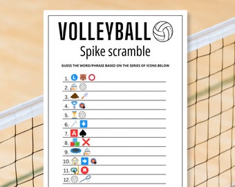 Volleyball Spike Scramble Game | Team Party Activity (Digital Download)