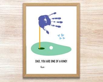 Fathers Day Handprint Craft | Fathers Day Craft | Fathers Day Golf Handprint | Fathers Day Handprint Art | Fathers Day Keepsake Printable