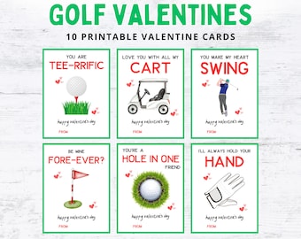 Golf Pun Valentine Cards | Printable Valentines for Him (Digital Download)