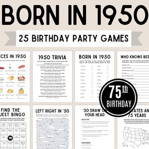 75th Birthday Games: 1950 Game Bundle (Digital Download)