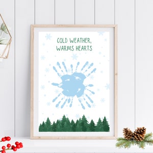 Winter Handprint Craft | Winter Preschool Craft | Winter Craft for Kids | Winter Craft Toddlers | Winter Craft | Snow craft | Printable