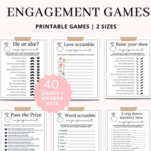 Engagement Party Games Bundle | Engagement Party Games | Proposal Party | Couples Party Games | Fiance Games | Engagement Printable Games