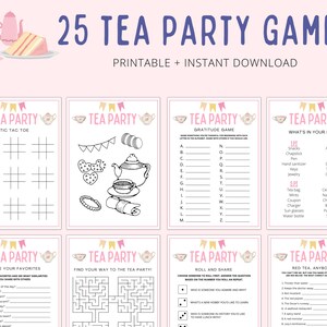 Tea Party Games Tea Party Games Adults Kids Toddler Tea - Etsy