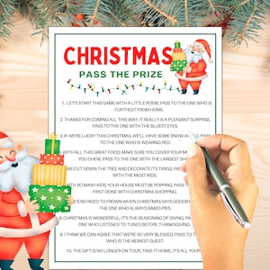 Passe o Prêmio Jogo de Natal | Jogo de Passe de Natal | Jogos de Natal | Jogo de Natal Adultos Kid Group Office | Jogo Esquerda Direita | Imprimível