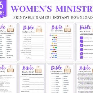 Womens Ministry Games | Bible Games | Women&#39;s Ministry | Christian Games | Womens Retreat Games | Bible Games for Adults | Printable Games