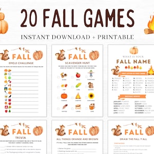 Fall Games Fall Games Printable Fall Party Games Fall Etsy Fall Games Fall Games Printable Fall Party Games Fall Etsy