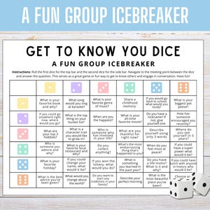 Kennenlern-Spiel | Lerne Dich kennen Würfelspiel | Eisbrecher Spiel | Spiele für Erwachsene | Gruppenspiele | Büro-Partyspiele | Lerne Dich kennen