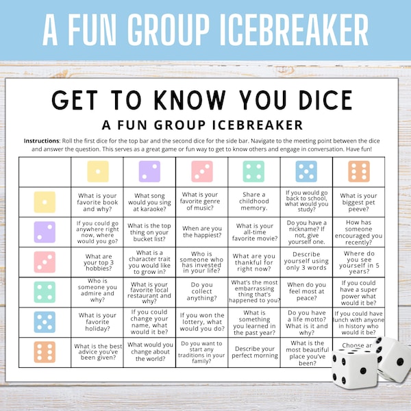 Get to Know You Bingo - Etsy