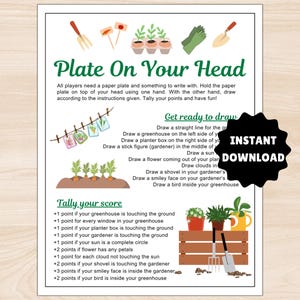 Hilarious Gardening Game | Gardening Game | Printable Gardening Game | Garden Party Game | Garden Game | Flower Game | Gardening Activity