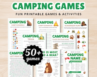 Camping Games Bundle: 50+ Printable Activities (Digital Download)