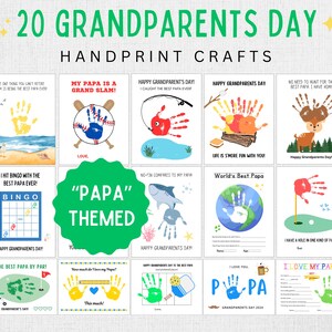 Papa Handprint Craft | Grandparents Day Craft | Craft for Papa | Papa Keepsake | Gift for Papa | Grandparents Day Handprint | All About Papa
