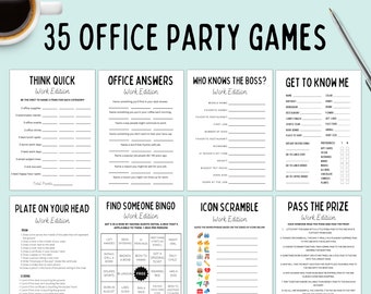 Office Party Games | Work Party Games | Staff Games | Team Meeting Games | Work Happy Hours Games | Staff Appreciation Game | Printable