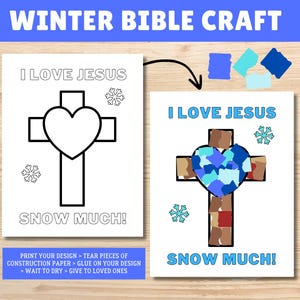 Winter Bible Craft | Winter Paper Craft | Bible Craft for Kids | Winter Sunday School Activity | Snow Bible Craft | Winter Bible Lesson