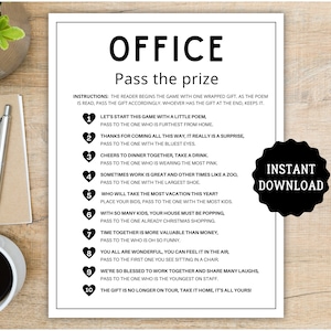 Office Pass the Prize | Office Party Games | Work Games | Office Games | Games for Work | Icebreaker Games | Team Building Games | Printable