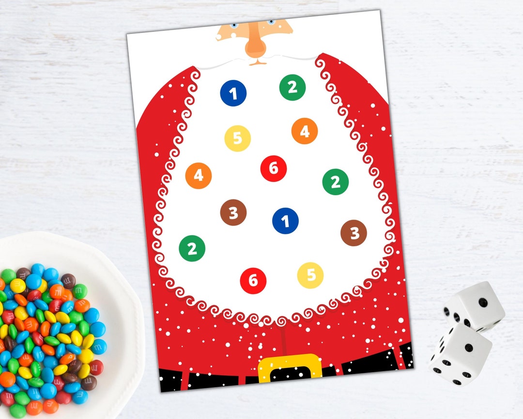 Roll a Santa  Christmas Game for Kids Toddler Family