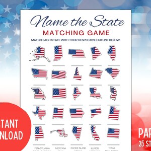 States and Capitals Game | State Capitals Trivia | Learn States and Capitals | US Geography Worksheet | US Geography Homeschool School