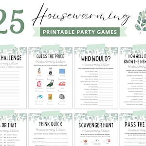 Housewarming Party Games | Housewarming Games | New Home Games | New House Games | Housewarming Party Ideas | Housewarming Games Printable